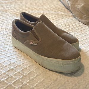 Suede Superga Slip On Flatform sneaker